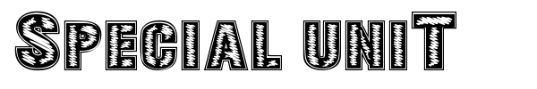 Special Unit font preview